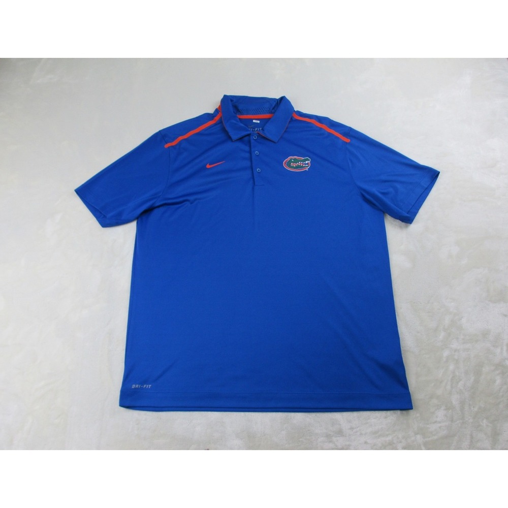 Florida Gators Polo Shirt Mens Extra Large Blue UF‎ Football Nike NCAA